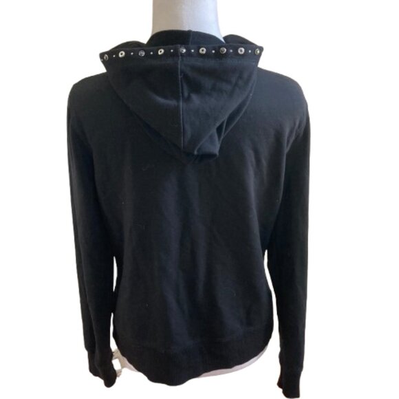 Christine Alexander Black Hoodie with Swarovski Crystals Full Zip, sz. Medium - Picture 7 of 14